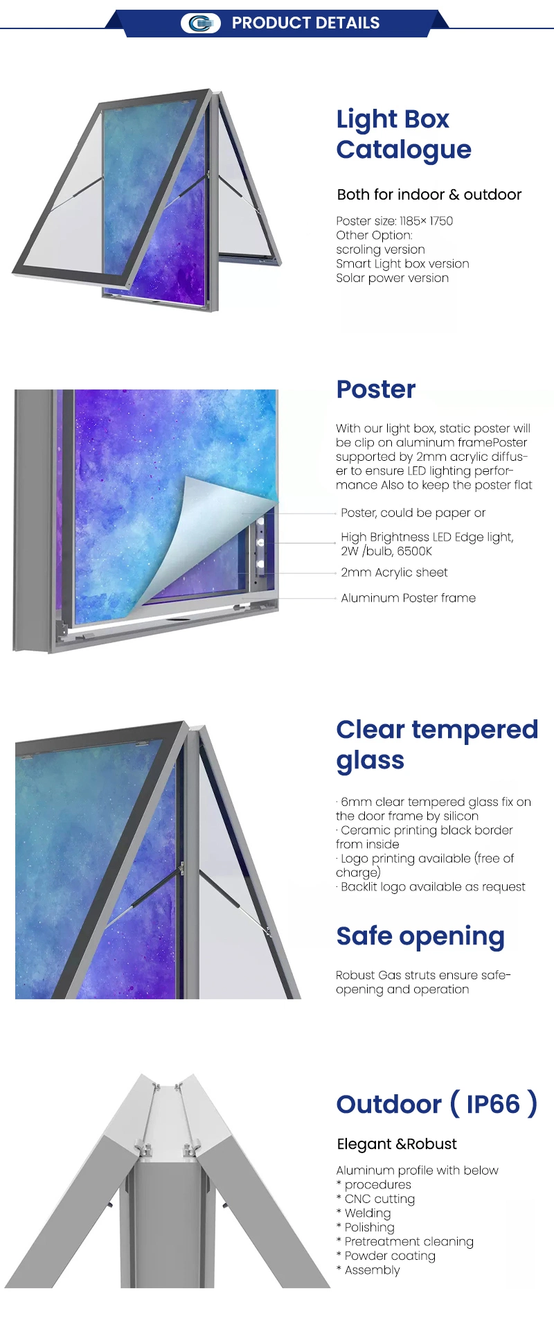 Huasheng Aluminum Profile Seg Frameless Wall Fabric Lightbox Frame Backlit Light Box Frame for Advertising