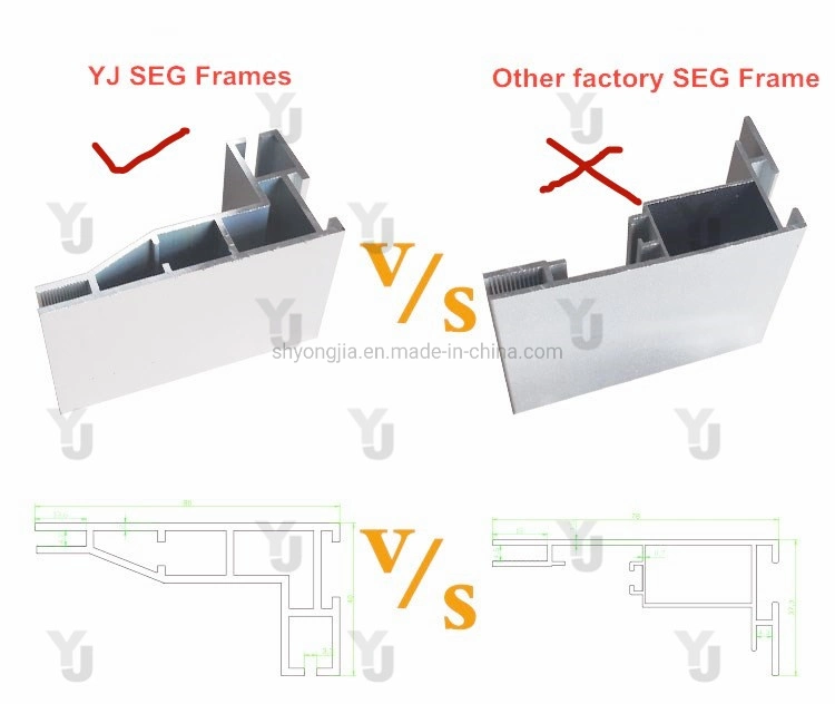 60mm Single Sided Textile Tension Fabric Display Advertising Aluminium Seg Frame